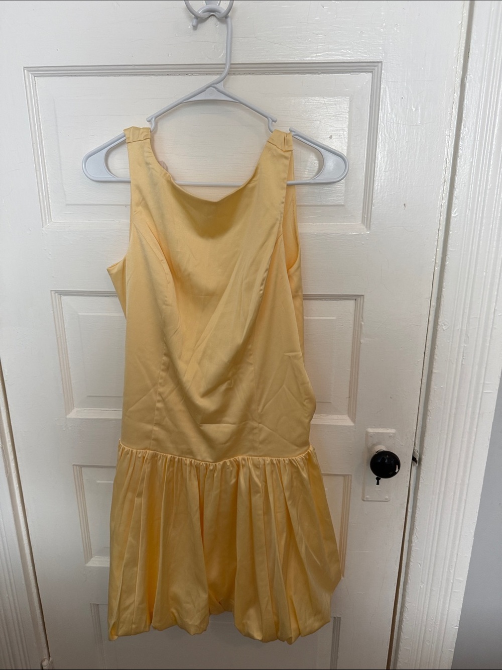 Abercrombie & Fitch Pale Yellow Backless Drop-Waist Dress